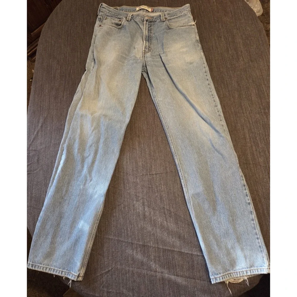 Levi's 550 Relaxed Fit Jeans Mens 36x36 Light Blue Faded Vintage Denim  Straight
